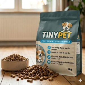 Thức ăn cho chó con vị gà & sữa non, giúp phát triển trí não và khung xương vững chắc